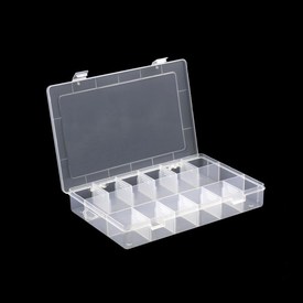 2001-0271 - Plastic Organiser Box 3 Compartments Clear 27.5X18X4.5cm 1pc 2001-0271,Boxes,Storage,Plastic,Plastic,Organiser Box,3 Compartments,Clear,27.5X18X4.5cm,1pc,China,montreal, quebec, canada, beads, wholesale