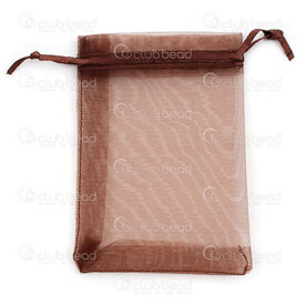 2001-0334-01 - Organza Bag Brown 9X12cm 10 pcs 2001-0334-01,Bags,Fabrics,montreal, quebec, canada, beads, wholesale