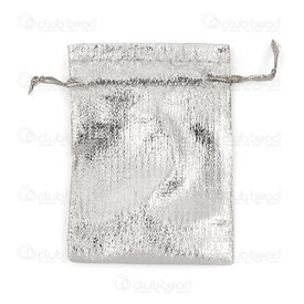 2001-0399-1201 - Fabric Bag Silver 9x12cm 10pcs 2001-0399-1201,tissu,montreal, quebec, canada, beads, wholesale