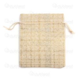 2001-0399-1203 - Fabric Bag Gold-Beige 12x10cm 10pcs 2001-0399-1203,tissu,montreal, quebec, canada, beads, wholesale