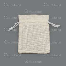 2001-0434-001 - Hand made cotton bag 8x10cm natural color 10pcs 2001-0434-001,Bags,montreal, quebec, canada, beads, wholesale