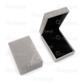 2001-0614-SF01 - Velvet Pendant box Fancy Design 10x7x3.5cm Grey inner 6.3x8.8x2cm Straight Edge 1pc 2001-0614-SF01,Boxes,Gift,montreal, quebec, canada, beads, wholesale
