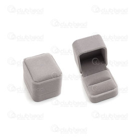 2001-0616-01 - Velvet Finger Ring box 5x6.4x5.5cm Grey inner 5.5x5.5x1cm 1pc 42gr 2001-0616-01,Boxes,montreal, quebec, canada, beads, wholesale