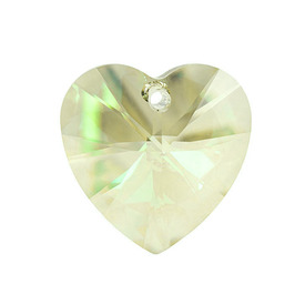 *6228-28MM-001LUMG - Swarovski Pendentif Cœur Facetté 6228 28MM Cristal Vert Lumineux 001 LUMG 1pc Autriche *6228-28MM-001LUMG,Outils et accessoires,Les pinces,montreal, quebec, canada, beads, wholesale