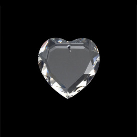 *6225-10MM-001 - Swarovski Pendant Flat Heart 6225 10MM Crystal 001 6pcs Austria *6225-10MM-001,montreal, quebec, canada, beads, wholesale