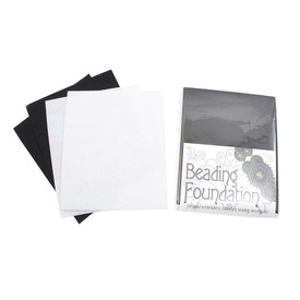 2501-0001-01 - Beading Foundation Black/White 4.25'' x 5.5'' 4pcs USA 2501-0001-01,Soutache,Beading Foundation,Black/White,4.25'' x 5.5'',4pcs,USA,montreal, quebec, canada, beads, wholesale