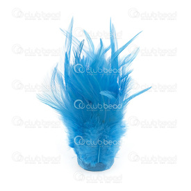 2501-0211-21 - Plume Coq Bleu 10-15cm Bouquet(1m) 2501-0211-21,Feather,Rooster,Blue,10-15cm,Bunch(1m),Chine,montreal, quebec, canada, beads, wholesale