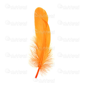 2501-0224-23 - Plume Oie Orange Vif 15-25cm App.7g. 2501-0224-23,Feather,Goose,Orange Bright,15-25cm,app.7g.,Chine,montreal, quebec, canada, beads, wholesale
