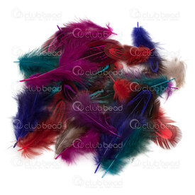 2501-0229-MIX - Feather Wild Chicken Mix Color 4-7cm 50pcs 2501-0229-MIX,plumes,montreal, quebec, canada, beads, wholesale