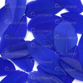 2501-0261-07 - Plume Oie Bleu cobalt 5-8cm 50pcs 2501-0261-07,5-8cm,Feather,Goose,Cobalt Blue,5-8cm,50pcs,Chine,montreal, quebec, canada, beads, wholesale