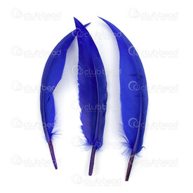2501-0263-03 - Oie Plume 10-15cm Bleu Royal approx. 50pcs 2501-0263-03,Plumes naturelles,montreal, quebec, canada, beads, wholesale