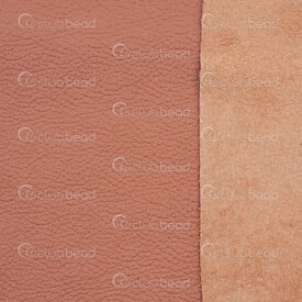2501-0400-35 - Leather Soft Thin Salmon App. 12x12in 1pc Italy 2501-0400-35,Textile,Leather,Tiles,montreal, quebec, canada, beads, wholesale