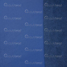 2501-0400-49 - Cuir Vache Rigide Bleu App. 12x12po Epaisseur env. 2mm 1pc Italie 2501-0400-49,Textile,Cuirs,montreal, quebec, canada, beads, wholesale