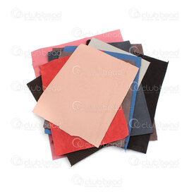 2501-0401-S0.5LB - Leather Square Scraps Assorted Colors App. 1/2lb 2501-0401-S0.5LB,Textile,Leather,montreal, quebec, canada, beads, wholesale
