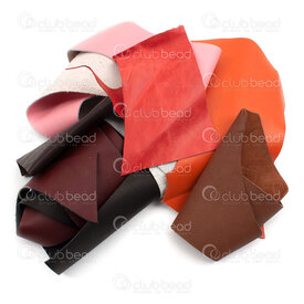 2501-0401 - Leather Scraps Assorted Colors App. 1lb 2501-0401,Textile,Leather,Assorted Colors,App. 1lb,montreal, quebec, canada, beads, wholesale