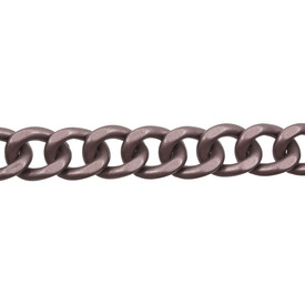 *DB-2601-0201-01 - Dollar Bead Plastic Curb Chain Satin 15x18mm Metallic Brown 1m *DB-2601-0201-01,Chains,By styles,Curb,Plastic,Curb,Chain,Satin,15X18MM,Brown,Metallic,1m,China,Dollar Bead,montreal, quebec, canada, beads, wholesale