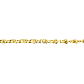 *2601-0403-GL - Metal Scroll Chain 9.8x3.9mm Gold 10m Roll *2601-0403-GL,Chains,Metal,Scroll,Chain,9.8x3.9mm,Gold,10m Roll,China,montreal, quebec, canada, beads, wholesale