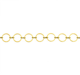 *2601-0457-GL - Metal Chain Linked Round 8mm Gold 10m *2601-0457-GL,Chains,Metal,Chain,Linked Round,8MM,Gold,10m,China,montreal, quebec, canada, beads, wholesale