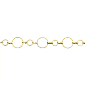 *2601-0459-GL - Metal Chain Linked Round 8mm and 14mm Gold 10m *2601-0459-GL,Chains,10m,Metal,Chain,Linked Round,8mm and 14mm,Gold,10m,China,montreal, quebec, canada, beads, wholesale