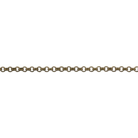 2601-0489-OXBR - Metal Rolo Chain Soldered Brass 2.5mm Antique Brass 20m Roll 2601-0489-OXBR,Rolo chain,montreal, quebec, canada, beads, wholesale