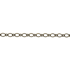 *2601-0537-OXBR - Chaîne Figaro Gourmette Alternée Métal 5mm Laiton Antique 1 Verge *2601-0537-OXBR,montreal, quebec, canada, beads, wholesale