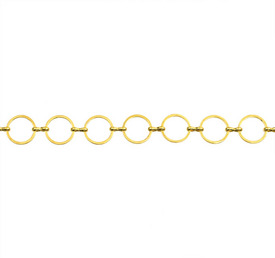 *2601-0557-GL - Metal Chain Linked Round 8mm Nickel Free Gold 1 Yard *2601-0557-GL,montreal, quebec, canada, beads, wholesale