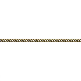 *2601-0581-OXBR - Metal Curb Chain Soldered Brass 2x1mm Antique Brass 1 Yard *2601-0581-OXBR,montreal, quebec, canada, beads, wholesale