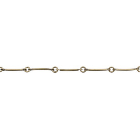 *2601-0597-OXBR - Metal Sticks 13mm with Jump Ring 4mm Chain Brass Antique Brass 1 Yard *2601-0597-OXBR,montreal, quebec, canada, beads, wholesale