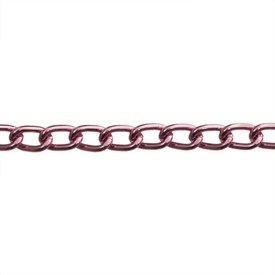 2601-0601-03 - Aluminium Curb Chain 9.7x5.9mm Pink 10m Spool 2601-0601-03,Chains,9.7X5.9mm,Aluminium,Curb,Chain,9.7X5.9mm,Pink,10m Roll,China,montreal, quebec, canada, beads, wholesale