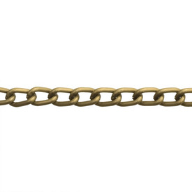 2601-0602-05 - Aluminium Curb Chain 4.4x2.8mm Matt Bronze 25m Roll 2601-0602-05,montreal, quebec, canada, beads, wholesale