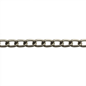 2601-0702-19 - Aluminium Curb Chain 4.4x2.8mm Nickel 1m 2601-0702-19,montreal, quebec, canada, beads, wholesale