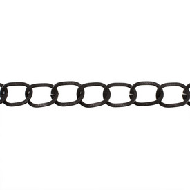 *2601-0709-11 - Aluminum Curb Chain Fancy Design 18x25mm Black 1m *2601-0709-11,montreal, quebec, canada, beads, wholesale