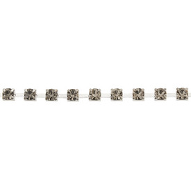 2601-0800-03 - Chaîne Argent Pierre du Rhin Base Carrée SS14 Diamant Noir Rouleau de 5m 2601-0800-03,Chaînes,Pierres du Rhin,montreal, quebec, canada, beads, wholesale