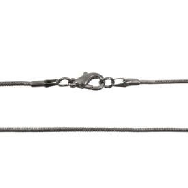 2601-1401-BN - Chaîne Serpent Métal Collier 18" (45.7cm) 1mm Nickel Noir 12pcs 2601-1401-BN,Métal,Serpent,Chaîne,Collier,18" (45.7cm),1mm,Nickel Noir,12pcs,Chine,montreal, quebec, canada, beads, wholesale