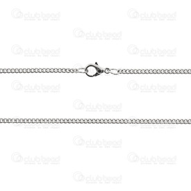 2601-1415-WH - Metal Mirror Cable Chain 2.3x3.1mm Necklace 16'' Nickel 12pcs 2601-1415-WH,Findings,Necklaces,montreal, quebec, canada, beads, wholesale