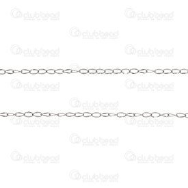 2601-1905-N - Stainless Steel 304 Curb Chain 1.8x0.3m Natural 5m Roll 2601-1905-N,5m Roll,Stainless Steel 304,Curb,Chain,1.8x0.3m,Natural,5m Roll,China,montreal, quebec, canada, beads, wholesale