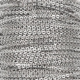 2601-7005-1.5WH - Metal Cable Alternated Miror Chain 1.5x1.7mm Nickel 18m roll 2601-7005-1.5WH,Chains,Metals,montreal, quebec, canada, beads, wholesale