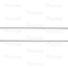2602-0105-N - Stainless Steel 304 Venetian Box Chain 2mm Natural 5m Roll 2602-0105-N,Chains,By styles,Venitian,Stainless Steel 304,Venetian Box,Chain,2mm,Natural,5m Roll,China,montreal, quebec, canada, beads, wholesale