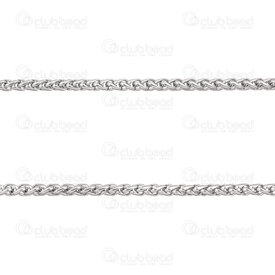 2602-0305-N3 - Stainless Steel Spiga Chain 3x5x1mm Unsoldered Natural 5m Roll 2602-0305-N3,Stainless Steel,montreal, quebec, canada, beads, wholesale