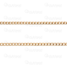 2602-1105-34.5GL - Stainless Steel 304 Curb Chain Diamond Cut 3x4.5x0.7mm Unsoldered Gold Plated 5m Roll 2602-1105-34.5GL,diamond,montreal, quebec, canada, beads, wholesale