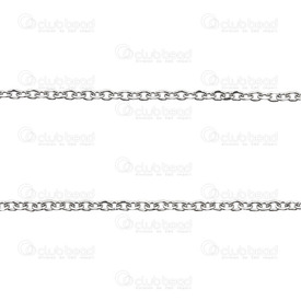 2602-1905-N2.5 - Stainless Steel 304 Cable Chain 2.5mm Natural 5m Roll 2602-1905-N2.5,Stainless Steel 304,Cable,Chain,2.5mm,Natural,5m Roll,China,montreal, quebec, canada, beads, wholesale