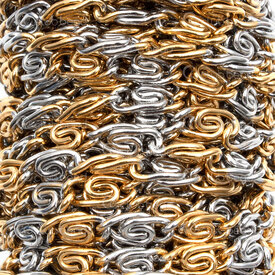 2602-5005-4.5NGL - Stainless Steel 304 Scroll Chain 4.5x10.5mm Natural-Gold 5m Roll 2602-5005-4.5NGL,Chains,Stainless Steel ,Stainless Steel 304,Scroll,Chain,4.5x10.5mm,Natural-Gold,5m Roll,China,montreal, quebec, canada, beads, wholesale