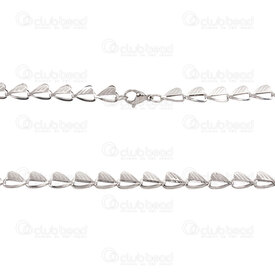 2602-5220-09 - Stainless Steel 304 Heart Shape Links Chain 9x6mm Necklace 19.5" (49.5cm) Natural 1pc 2602-5220-09,Chains,Stainless Steel 304,Heart Shape Links,Chain,Necklace,19.5" (49.5cm),9x6mm,Natural,1pc,China,montreal, quebec, canada, beads, wholesale