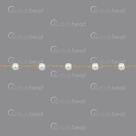 2602-5405-3GL - Acier Inoxydable 304 Chaine a Bille 1.3mm Plastique Rond 3mm Blanc Or Rouleau 5m 2602-5405-3GL,9.41,montreal, quebec, canada, beads, wholesale
