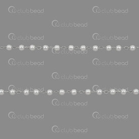 2602-5405-6.3N - Acier Inoxydable 304 Chaine a Bille 2mm Plastique Rond 3mm Blanc Naturel Rouleau 5m 2602-5405-6.3N,AC,montreal, quebec, canada, beads, wholesale
