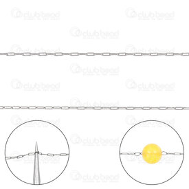 2602-7010-1N - Stainless Steel 304 Paperclip Chain 1x2.5x0.3mm Extendable Soldered Link Inner Diameter 0.4mm Natural 10m Roll 2602-7010-1N,((10,montreal, quebec, canada, beads, wholesale