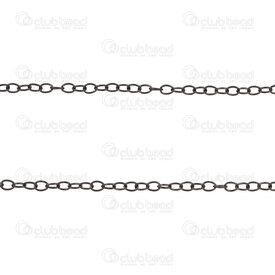 2602-7405-3.5B - Stainless Steel 304 Cable Chain 3.5x2.5x0.5mm Soldered Black 5m Roll 2602-7405-3.5B,2602-,Stainless Steel 304,Cable,Chain,Soldered,3.5x2.5x0.5mm,Black,5m Roll,China,montreal, quebec, canada, beads, wholesale