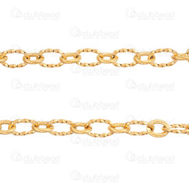 2602-7805-7GL - Acier Inoxydable 304 Chaine Frocat 7x11x1.4mm 6x8x1.4mm Torsade Non Soude Plaque Or Rouleau 5m 2602-7805-7GL,Forcat rouleau,montreal, quebec, canada, beads, wholesale