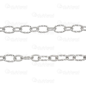 2602-7805-7N - Stainless Steel 304 Cable Chain 7x11x1.4mm 6x8x1.4mm Twisted Link Unsoldered Natural 5m Roll 2602-7805-7N,Chains,By styles,Cable,montreal, quebec, canada, beads, wholesale