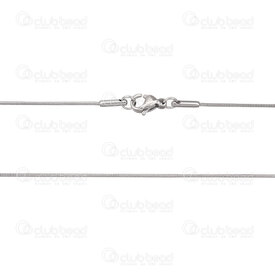 2602-9020-0.9N - Stainless Steel 304 Snake Chain 0.9mm Necklace 20" (50.8cm) Natural 1pc 2602-9020-0.9N,Chains,1pc,Stainless Steel 304,Snake,Chain,Necklace,20" (50.8cm),0.9mm,Natural,1pc,China,montreal, quebec, canada, beads, wholesale